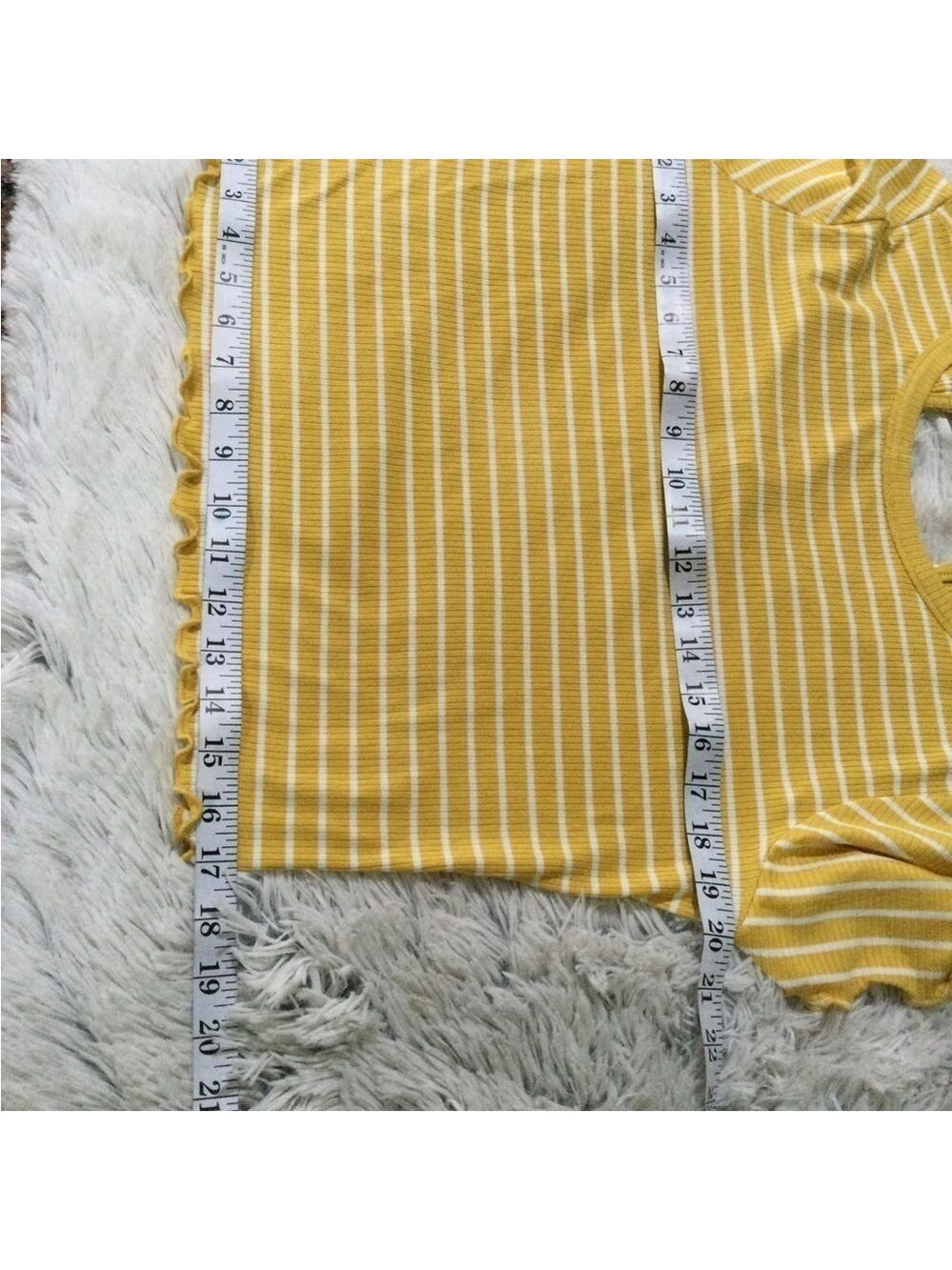 American Rag cropped short sleeve tee Woman’s Juniors size XXL stripes - Picture 4 of 14